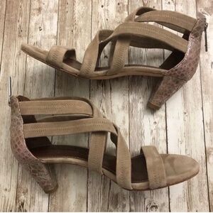 Donald J. Pliner Beige Blush and Metallic Heels Size 6